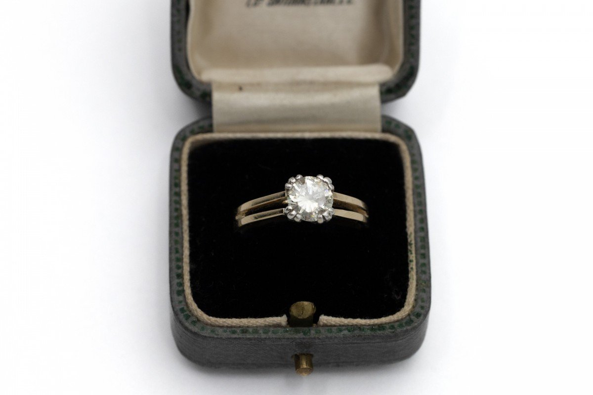 Gold Solitaire Ring With 1.02 Ct Diamond, Poland.-photo-2