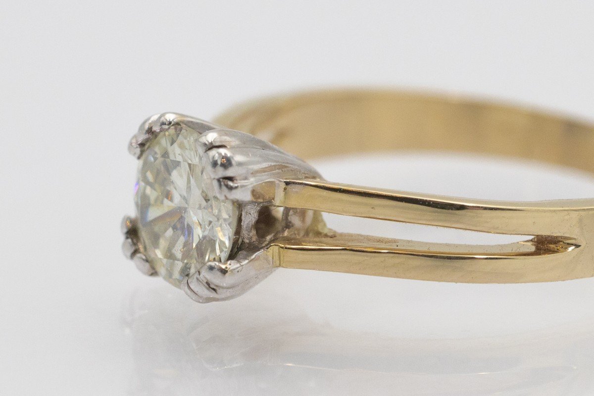 Gold Solitaire Ring With 1.02 Ct Diamond, Poland.-photo-1