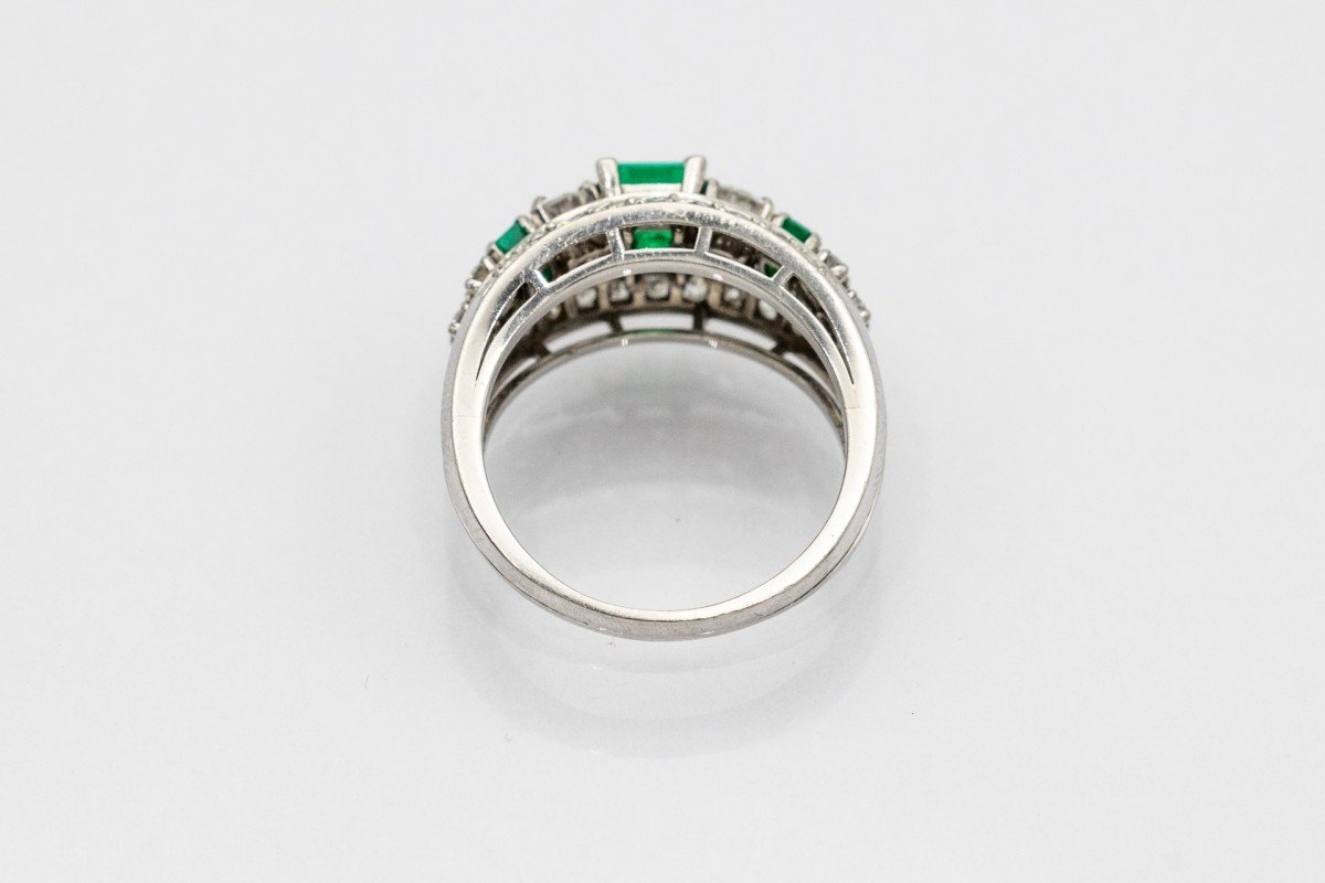 Bague Exclusive Wg Avec émeraudes Et Diamants De 1,00 Ct-photo-4