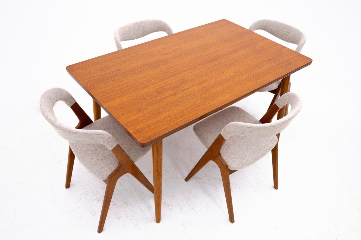 Dining Room Set, Denmark, 1960s. After Renovation.-photo-3