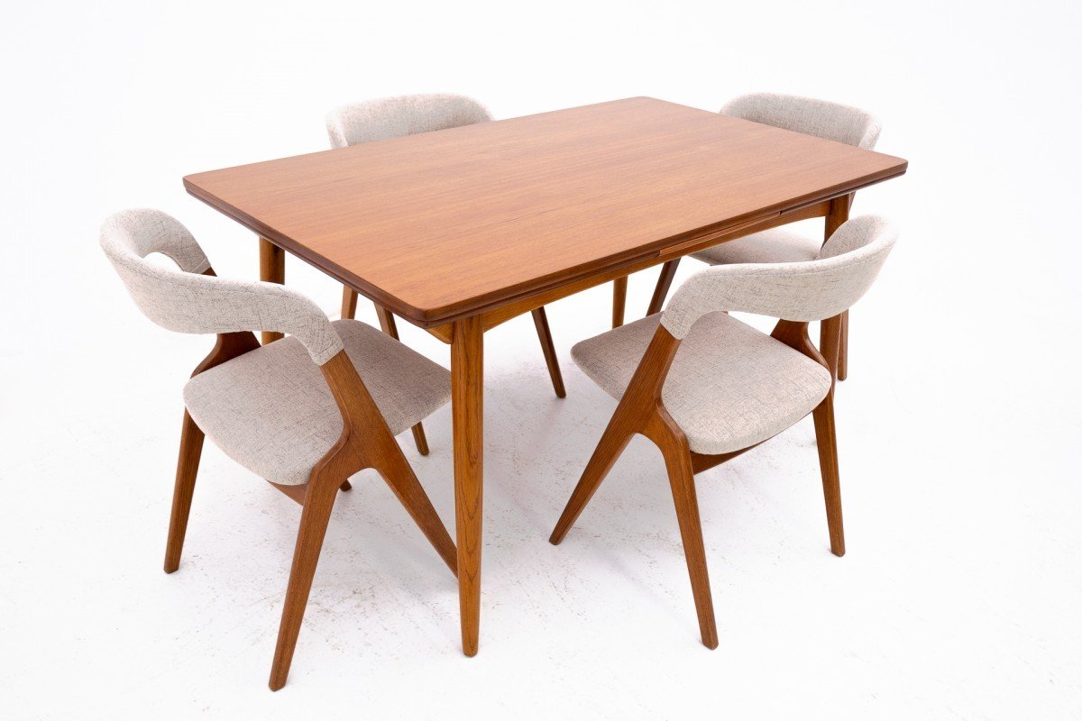 Dining Room Set, Denmark, 1960s. After Renovation.-photo-4