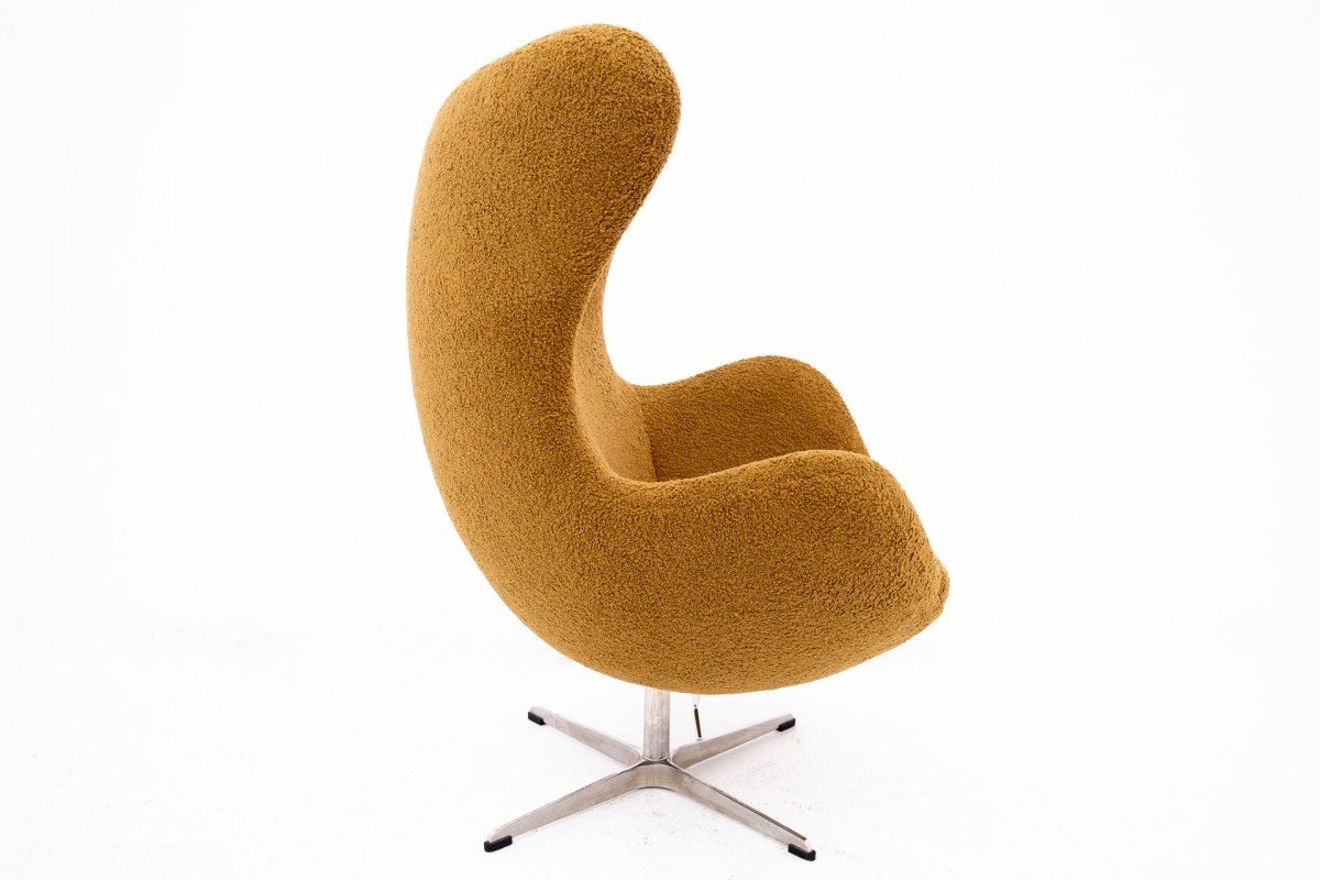 Le Fauteuil Egg - Symbole Du Design Danois. Unique. Après Rénovation.-photo-4