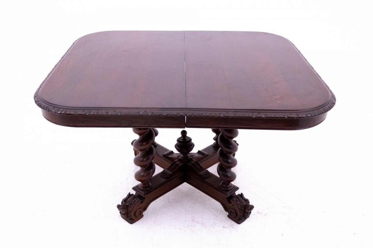  Table Avec Quatre Chaises, Style Renaissance, Allemagne, Vers 1870-photo-4