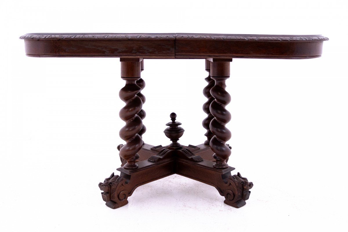  Table Avec Quatre Chaises, Style Renaissance, Allemagne, Vers 1870-photo-5