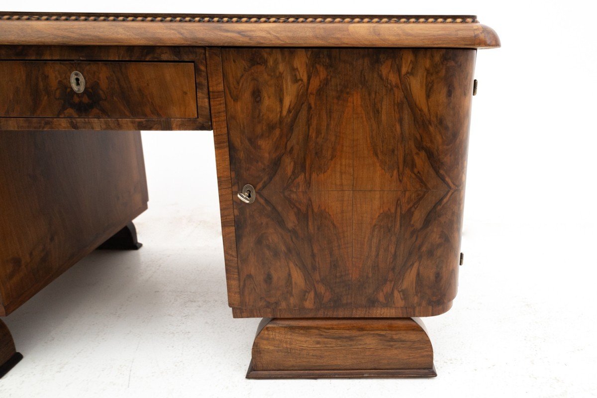 An Impressive Art Deco Desk With Chair, Poland, Circa 1930.-photo-6