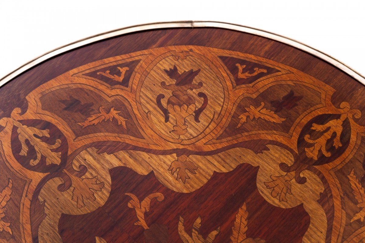 Marquetry Table, France, Early 20th Century.-photo-1