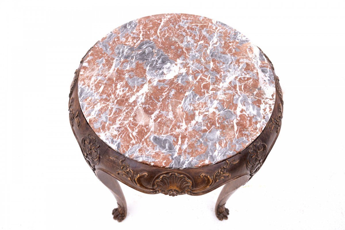 Marble Top Table, France, Circa 1900.-photo-4