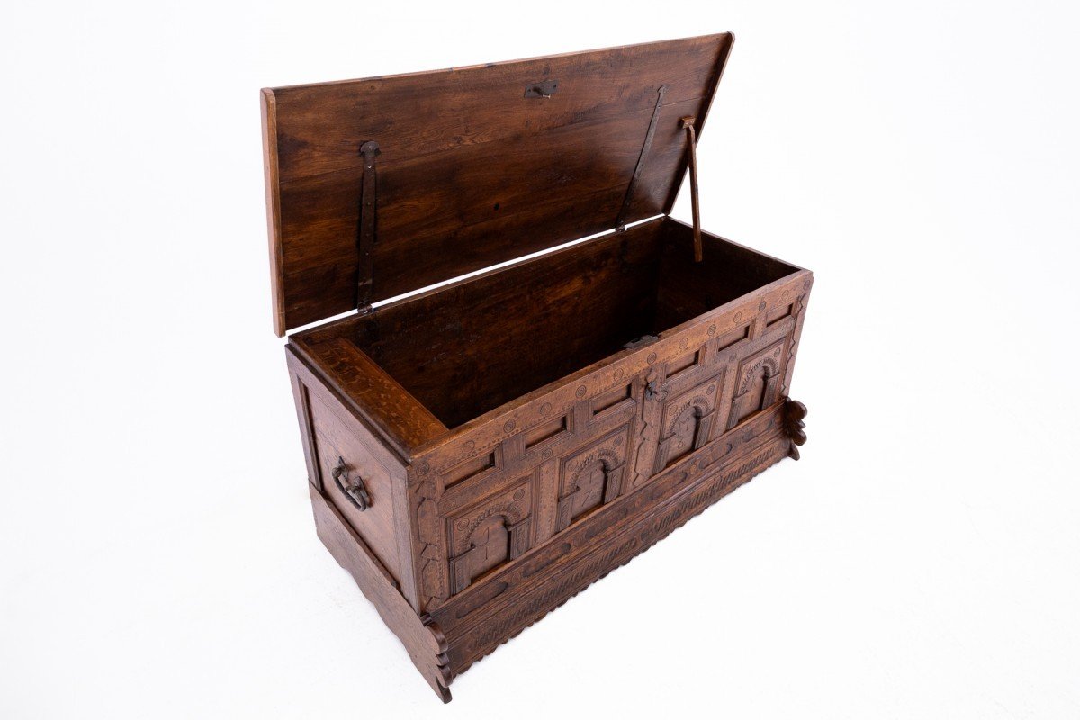 Baroque Wooden Chest From 1781.-photo-3