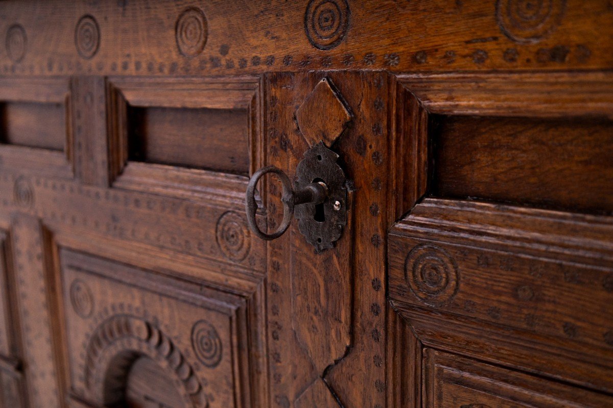 Baroque Wooden Chest From 1781.-photo-3