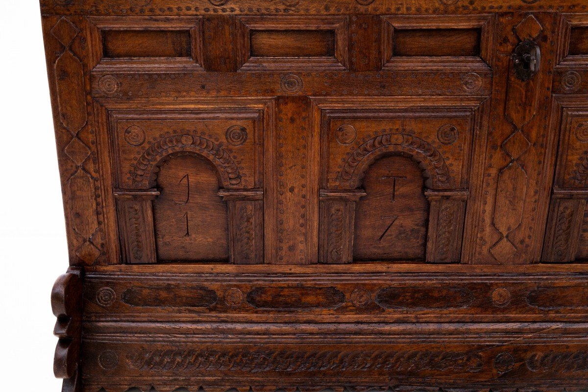 Baroque Wooden Chest From 1781.-photo-4