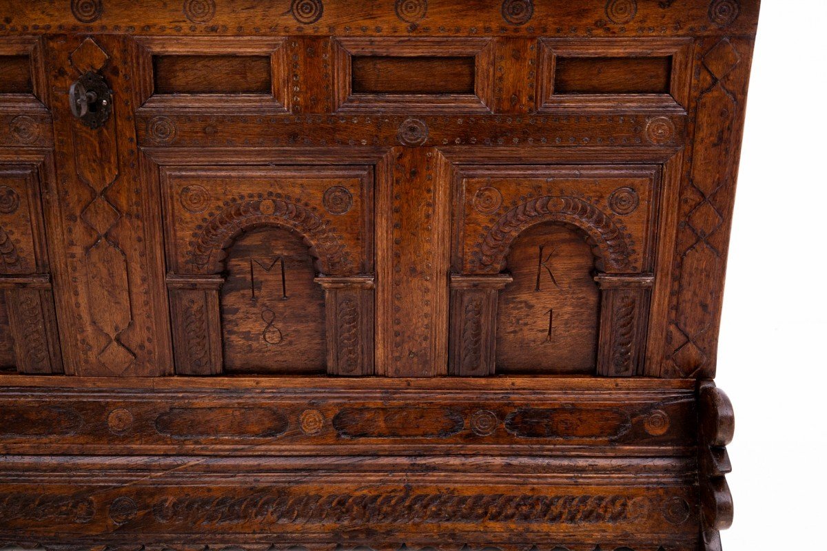 Baroque Wooden Chest From 1781.-photo-5