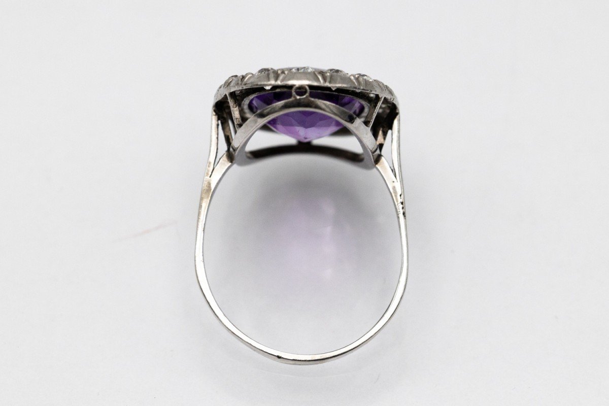 Art Deco Wg Amethyst Ring Circa 1930s.-photo-3