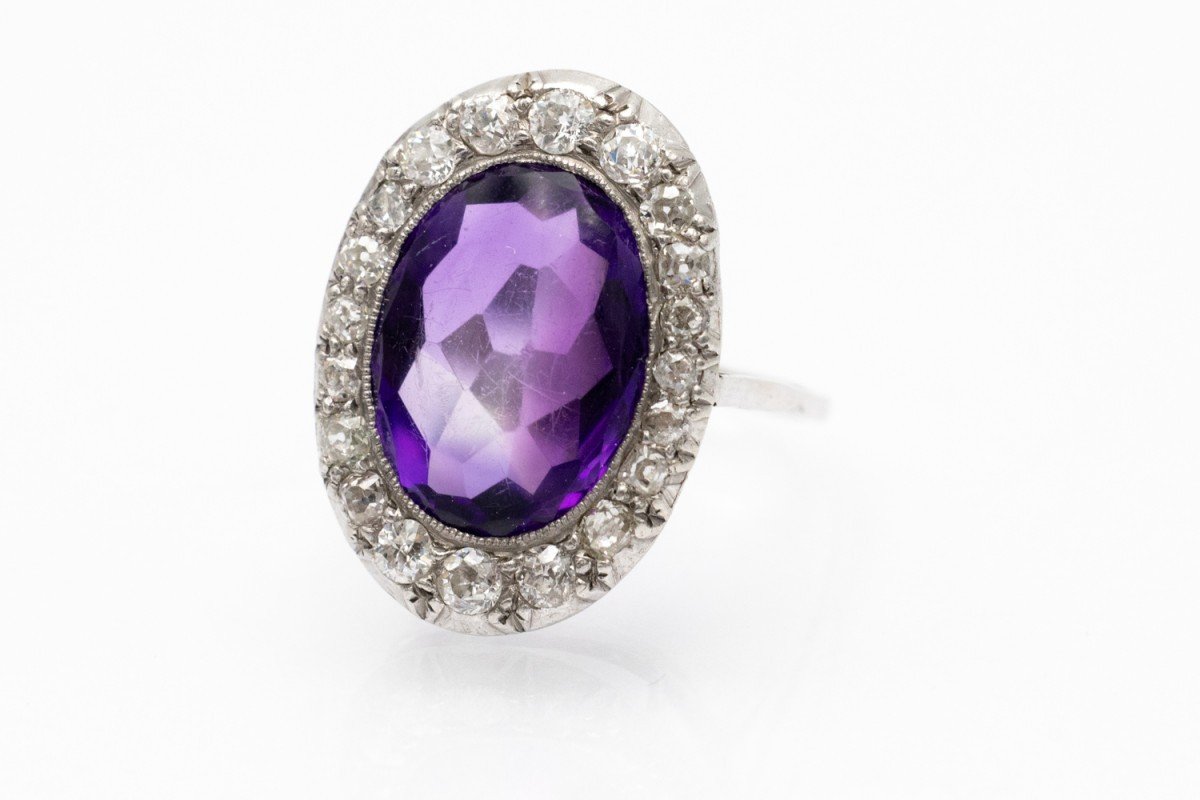 Art Deco Wg Amethyst Ring Circa 1930s.