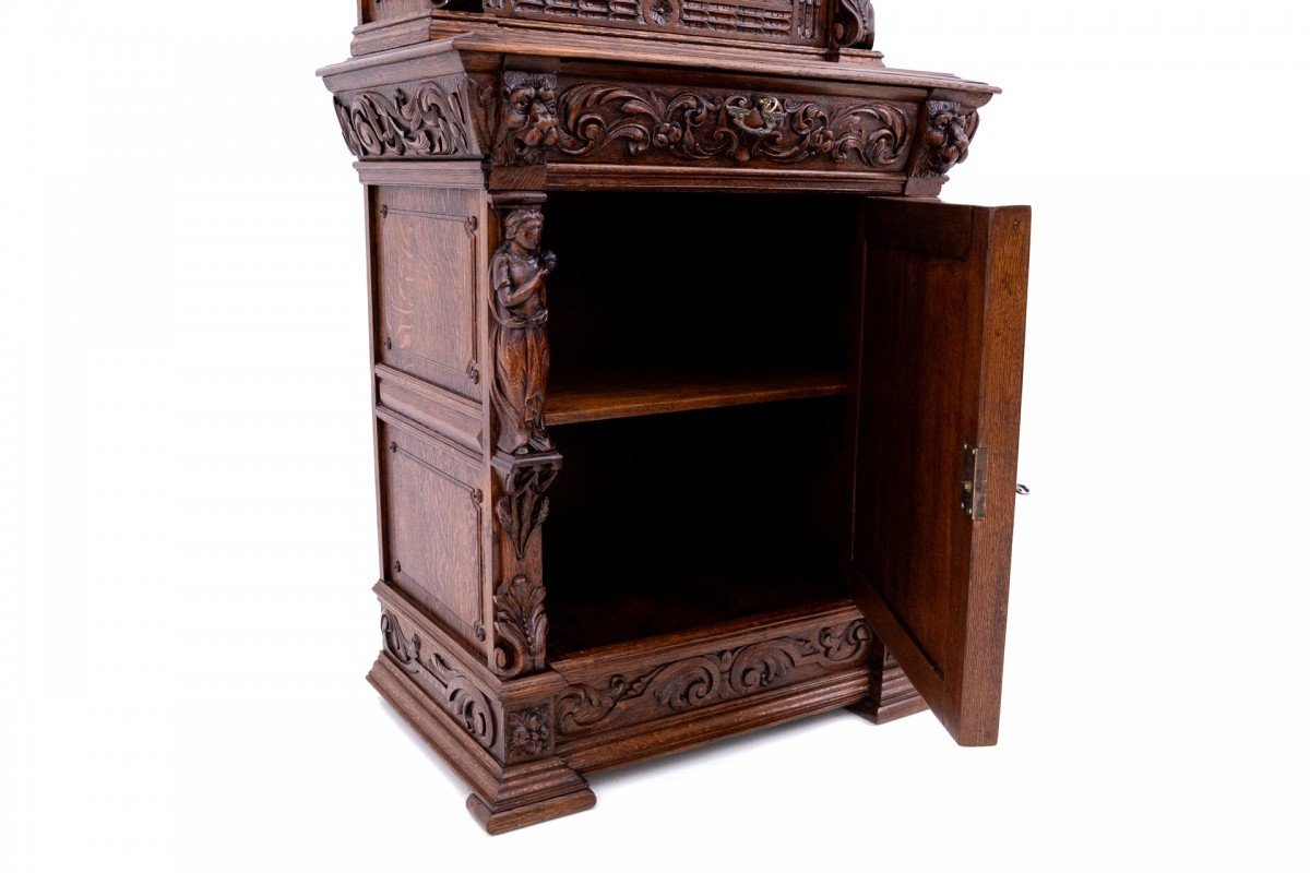 Antique Richly Carved Buffet, Late 19th Century.-photo-4