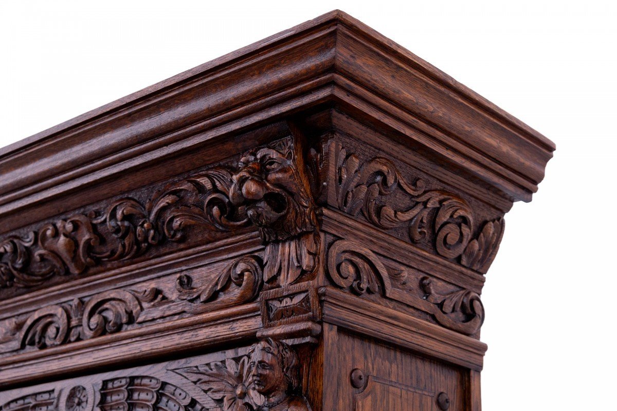 Antique Richly Carved Buffet, Late 19th Century.-photo-2