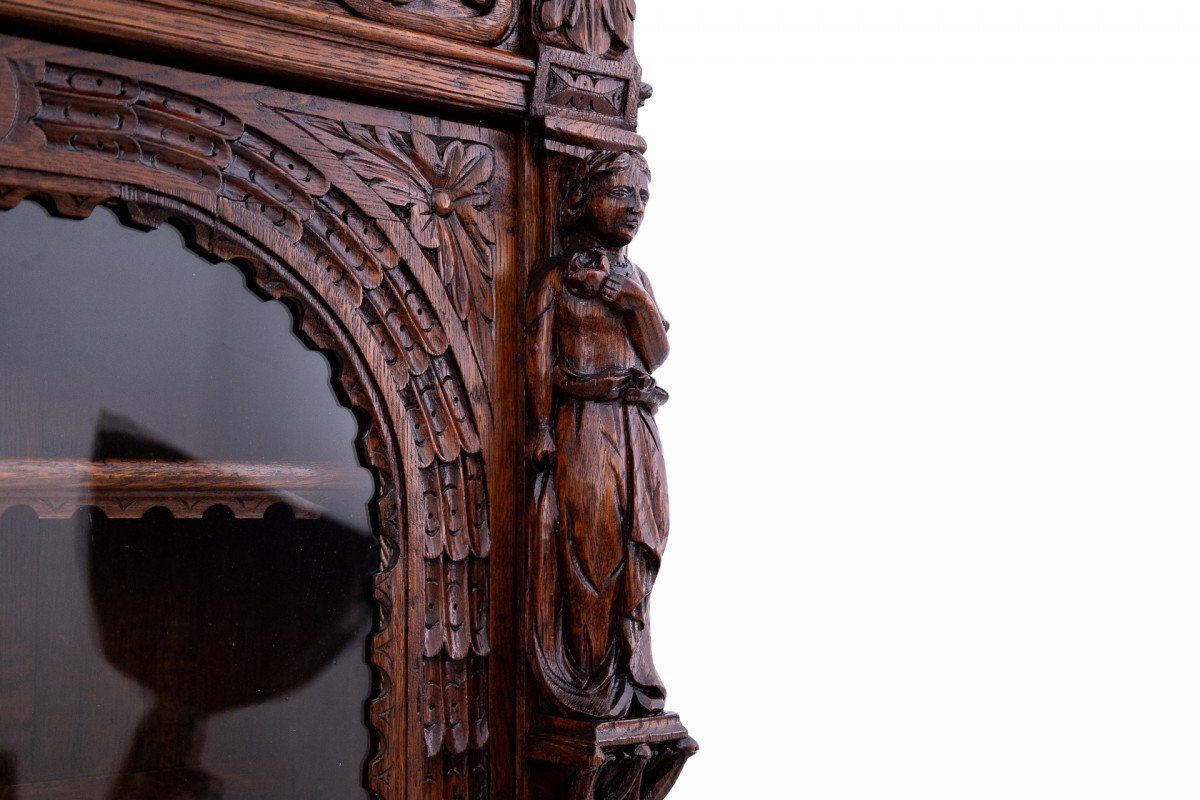 Antique Richly Carved Buffet, Late 19th Century.-photo-3