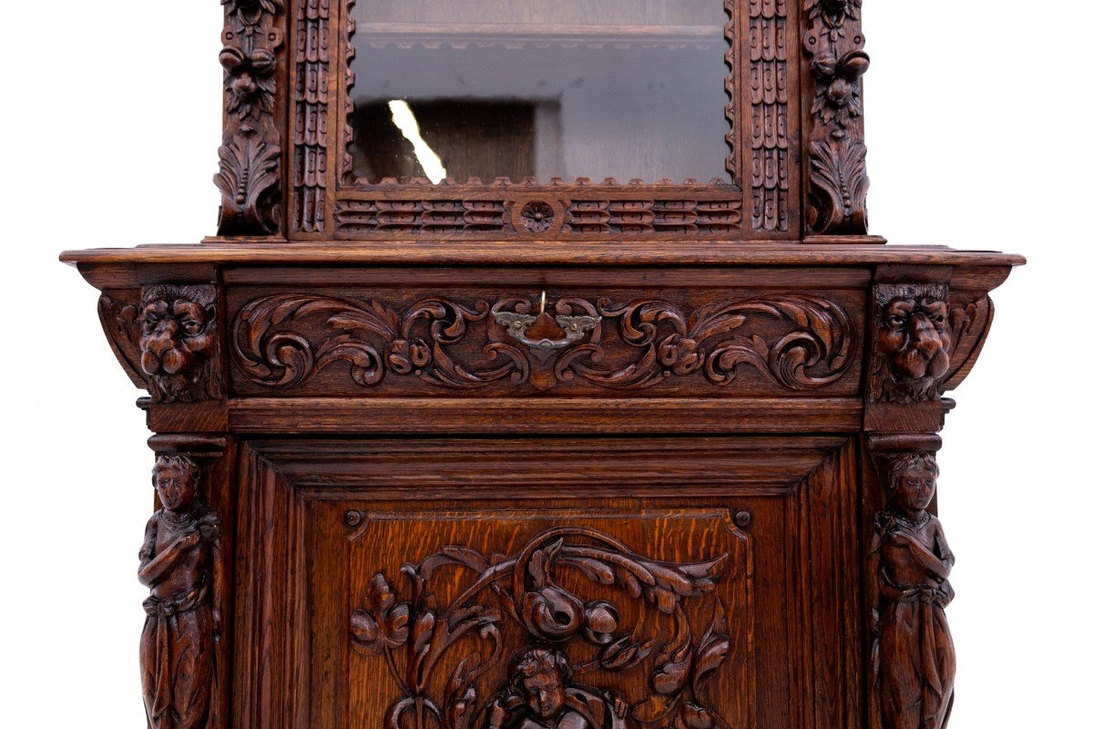 Antique Richly Carved Buffet, Late 19th Century.-photo-4