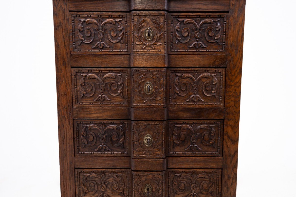 Narrow Chest Of Drawers, France, Ca. 1890.-photo-2