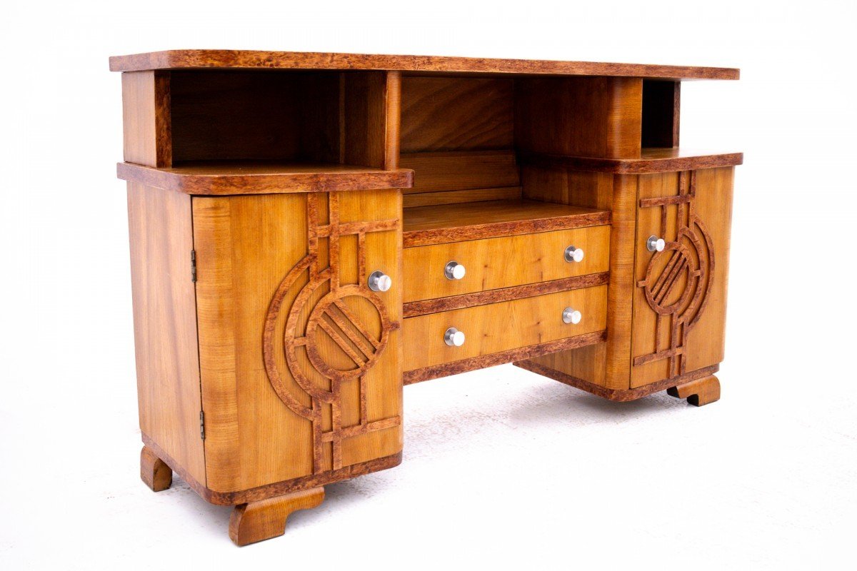 Art Deco Chest Of Drawers, Poland, Mid-20th Century.-photo-3