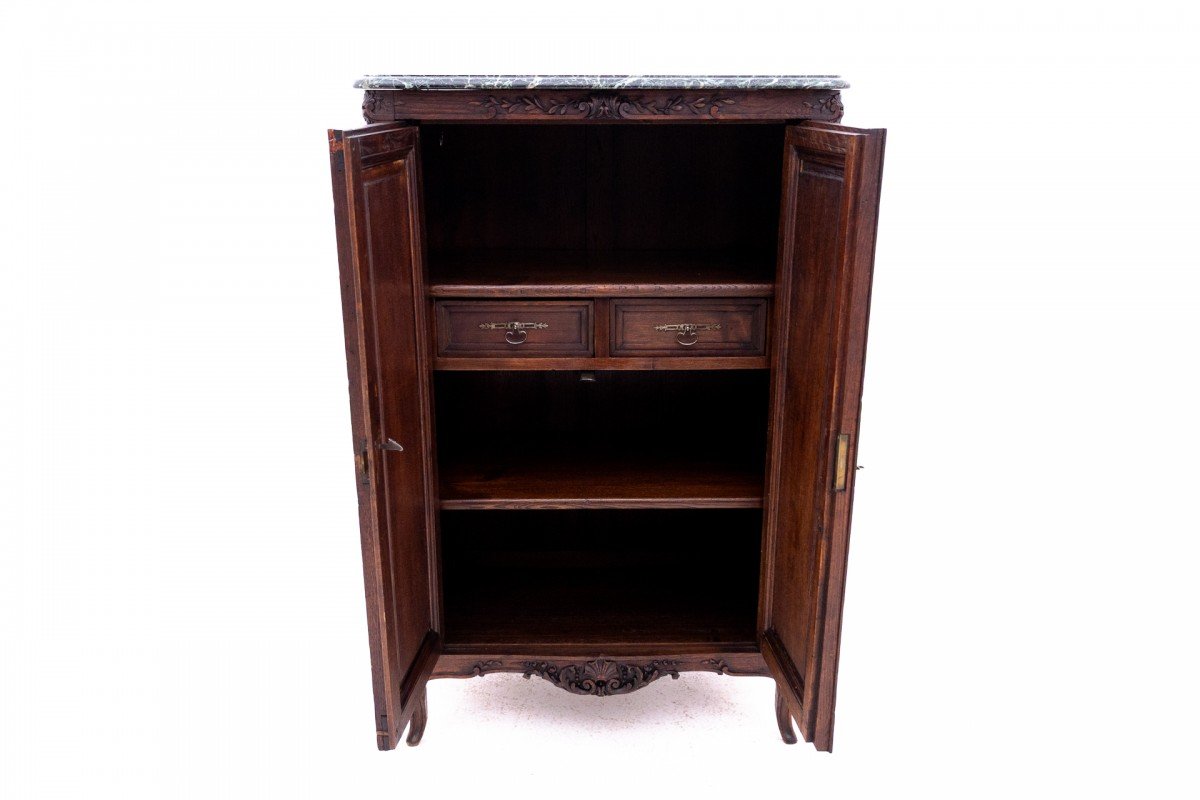 Antique Chest Of Drawers With Stone Top, France, Late 19th Century.-photo-1