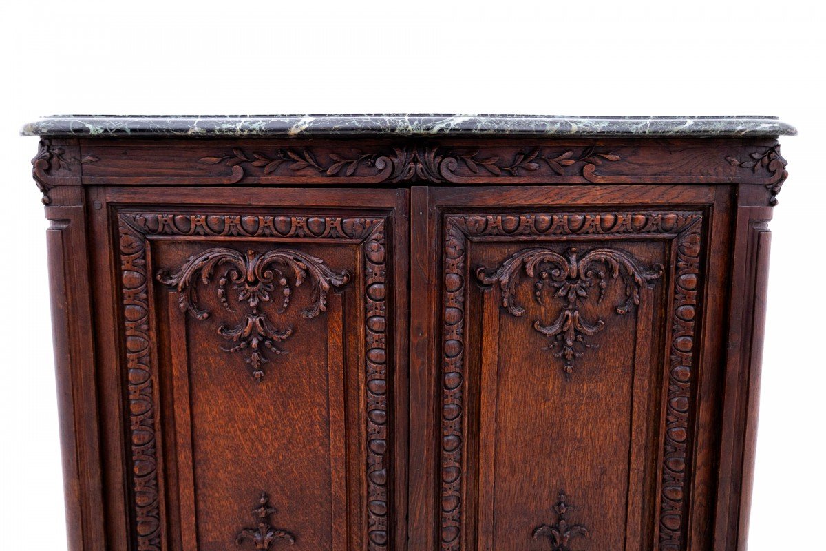 Antique Chest Of Drawers With Stone Top, France, Late 19th Century.-photo-4