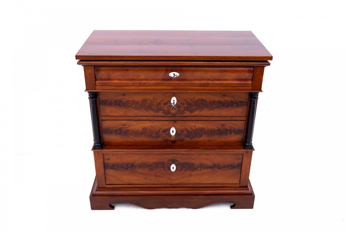 Antique Mahogany Chest Of Drawers, Scandinavian, 2nd Half Of The 19th Century.-photo-2