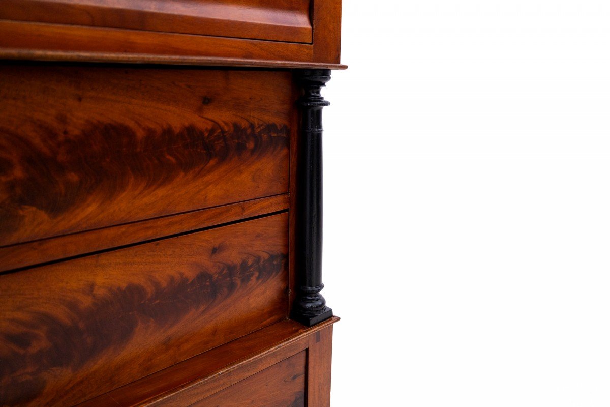 Antique Mahogany Chest Of Drawers, Scandinavian, 2nd Half Of The 19th Century.-photo-4