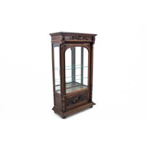 Antique Showcase In Walnut, France, Circa 1890.