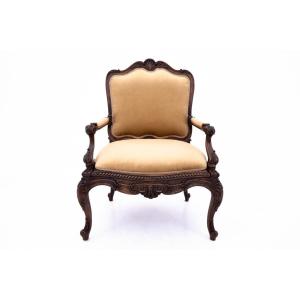 Armchair With Footrest, France, Circa 1880. After Renovation.