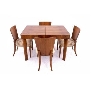 Dining Room Set Designed By J. Halabal Dating From The 1930s, Czechoslovakia.