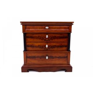 Antique Mahogany Chest Of Drawers, Scandinavian, 2nd Half Of The 19th Century.