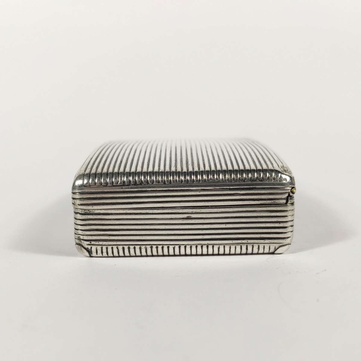 Superb And Heavy Snuffbox In Sterling Silver And Vermeil From The Empire Period, 1809-1818.-photo-4