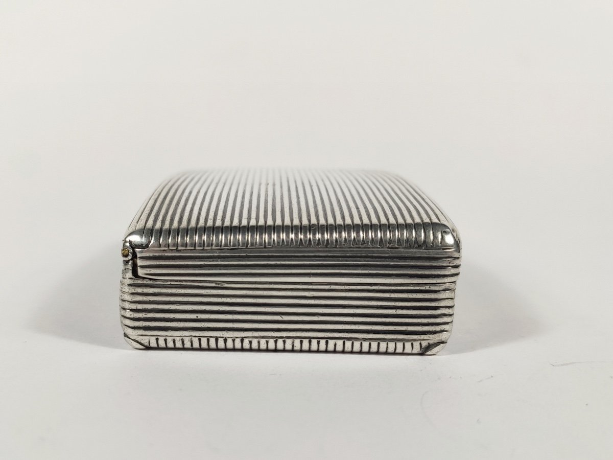 Superb And Heavy Snuffbox In Sterling Silver And Vermeil From The Empire Period, 1809-1818.-photo-2