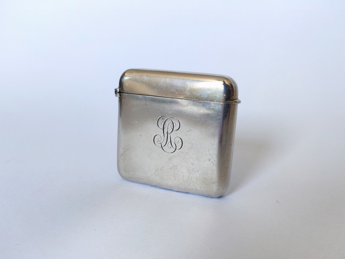 Very Rare & Interesting Pyrogenic Secret Photo Holder In Sterling Silver And Vermeil. Matchbox-photo-2