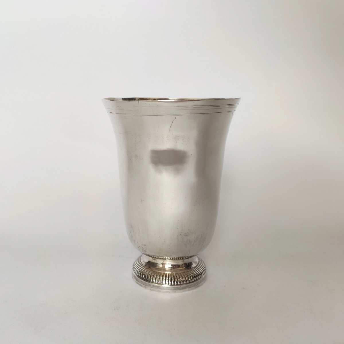 Bouty: Very Heavy (163 Gr) And Large Solid Silver Cup From The End Of The 18th Century. -photo-4