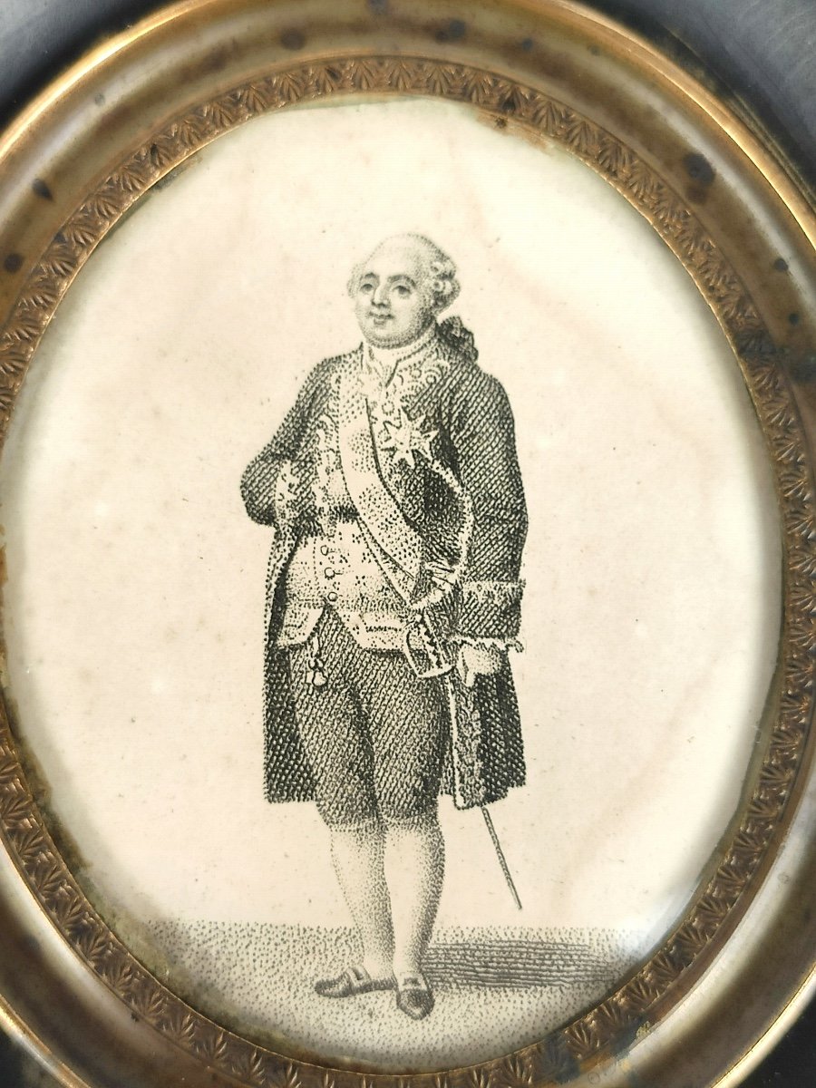 Alphonse Giroux: Charming Royalist Engraving Of The Good King Louis XVI, Restoration Period, 19th Century.-photo-2