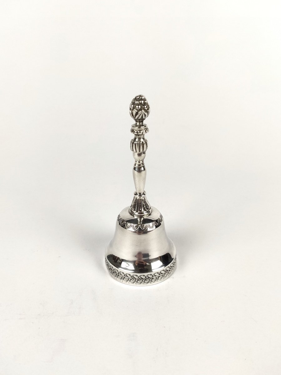 Superb Empire Style Solid Silver Table Or Mass Bell. 