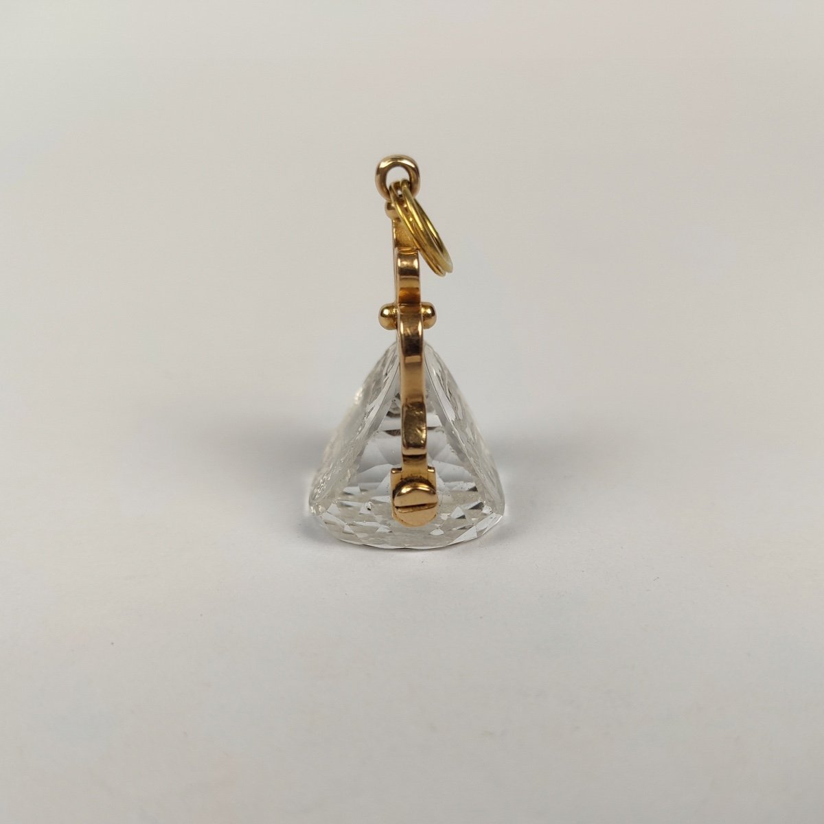 Lauwereyns (?): Exceptional Rock Crystal & Gold Rotating Seal. Marquis. 18th - 19th Century-photo-4