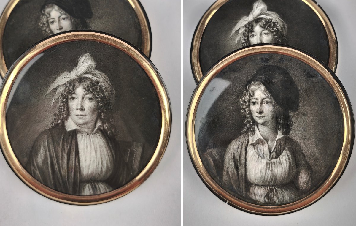 Jj Karpff, Dit Casimir (att): Exceptional Double Portrait On Paper; Gold-mounted Box C1800-photo-8