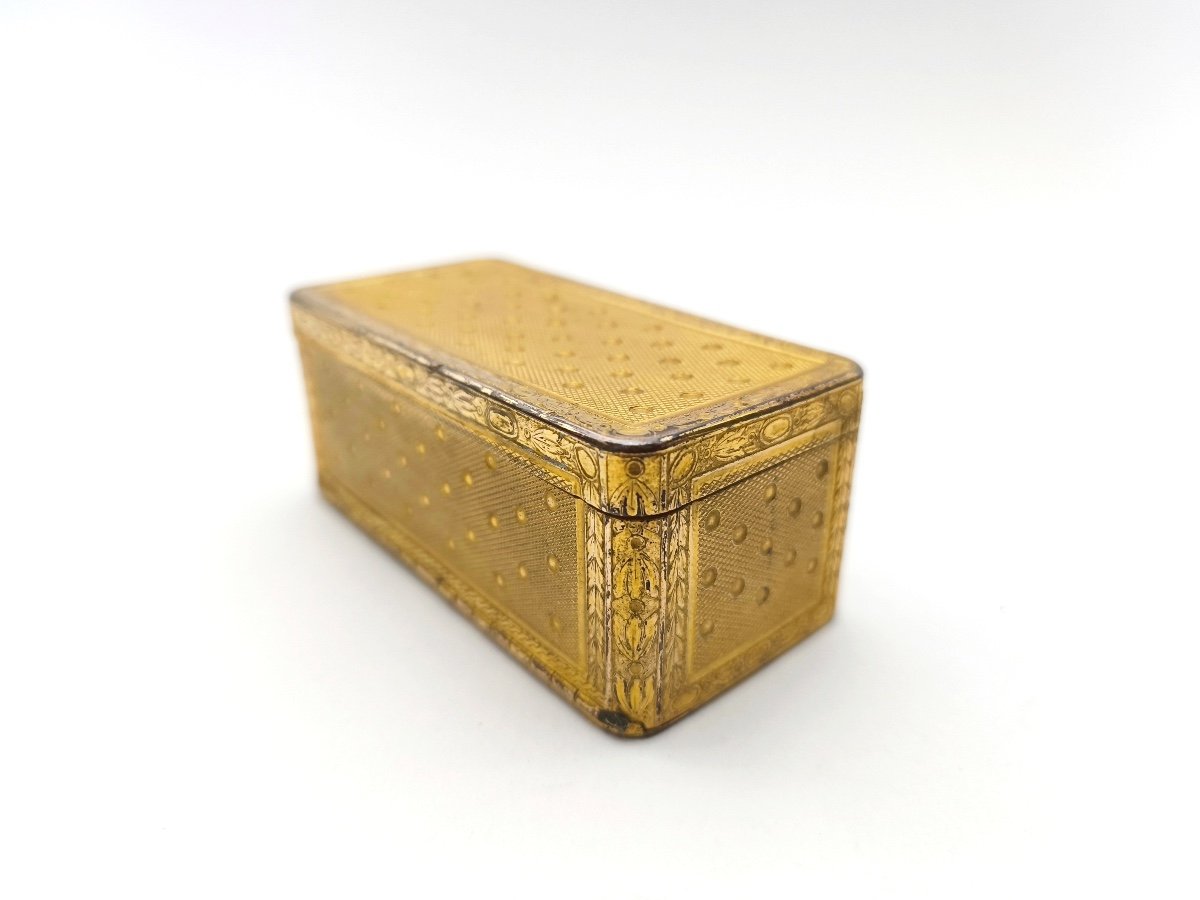 Very Interesting Snuff Box In Pomponne Guilloché, Triple Compartment. End Of The 18th Century.-photo-7