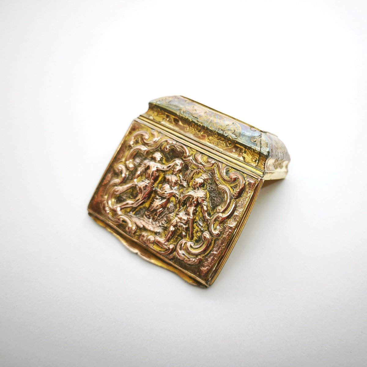  “tomb” Snuff Box In Pomponne, With Mythological Decor Dating From The 18th Century. -photo-4