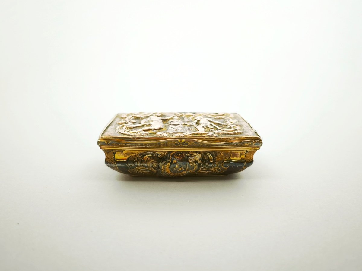  “tomb” Snuff Box In Pomponne, With Mythological Decor Dating From The 18th Century. -photo-2