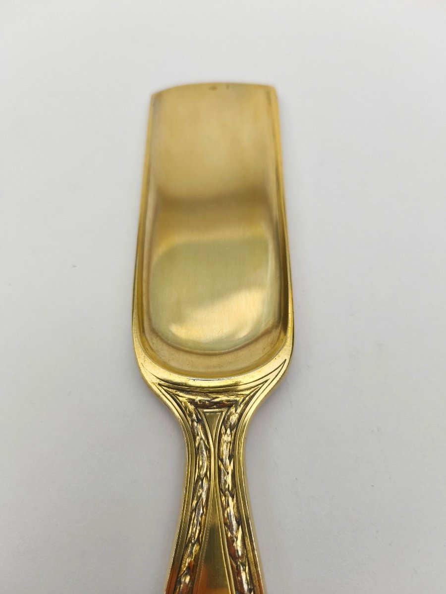 Auguste Leroy: Rare Louis XVI Style Silver-gilt Shoehorn. -photo-4