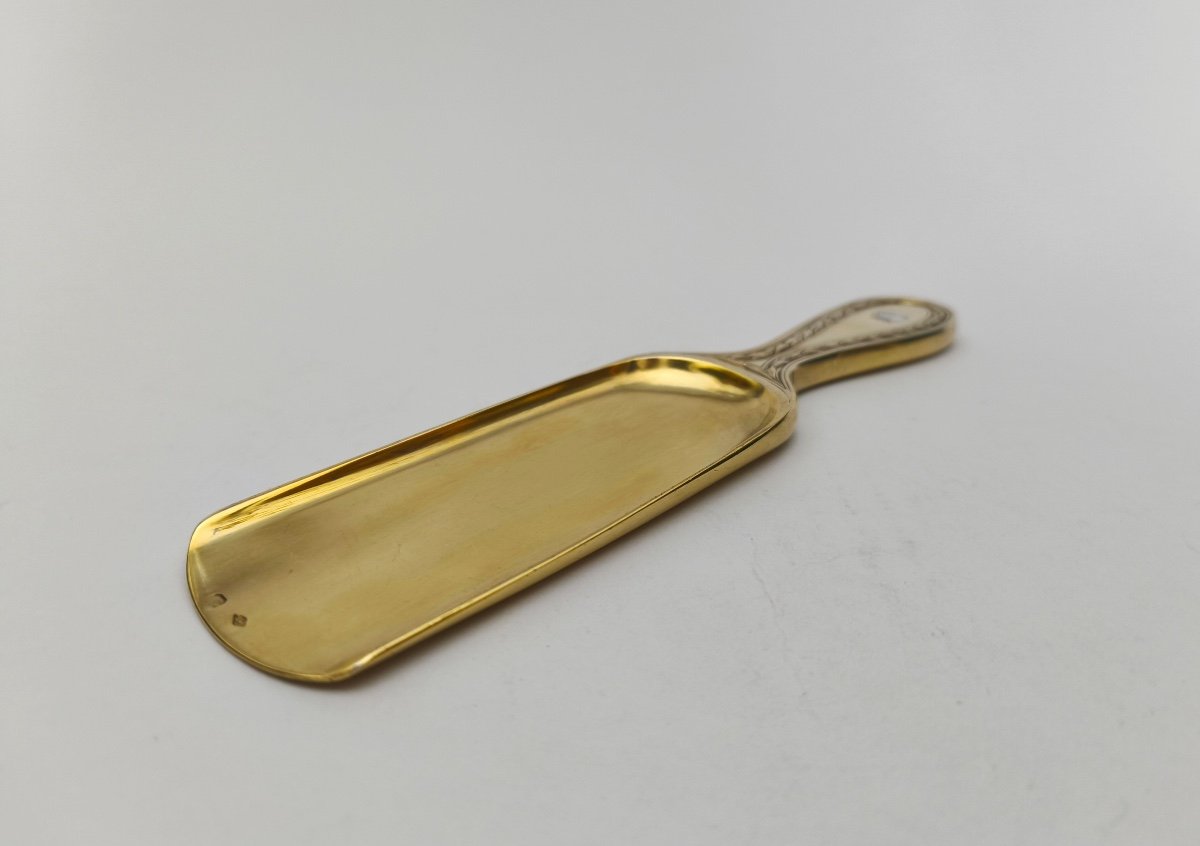 Auguste Leroy: Rare Louis XVI Style Silver-gilt Shoehorn. -photo-3