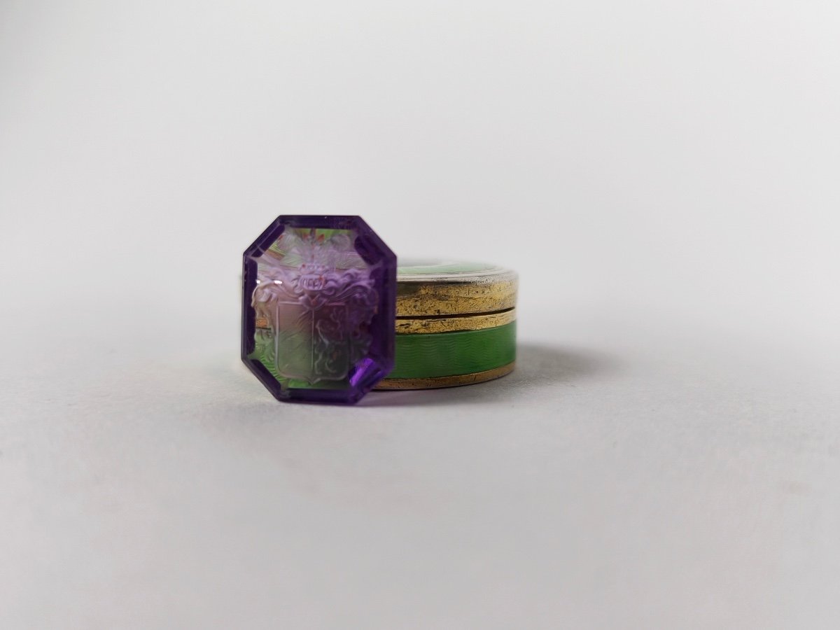 Von Lagerström Family: Rare Seal Or Intaglio On Amethyst Engraved With Swedish Coat Of Arms. -photo-4