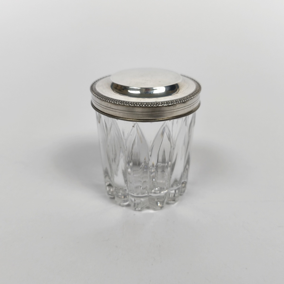 Creusot (?): Glass Or Crystal Jar Mounted In Solid Silver, Early 19th Century, Restoration-photo-4