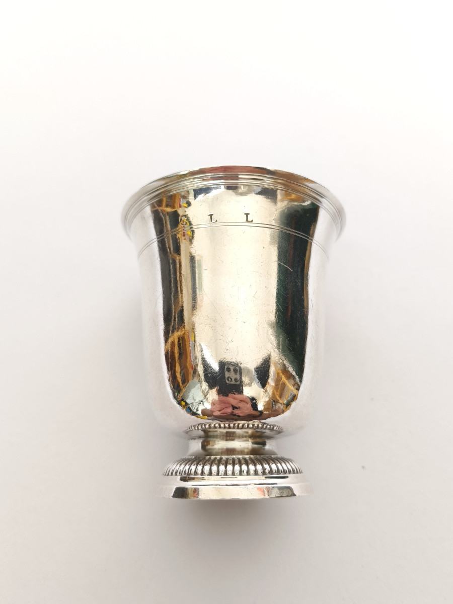  Grande Et Lourde Timbale En Argent Massif D&eacute;but XVIIIe &eacute;poque Louis XV. C1740. -photo-2