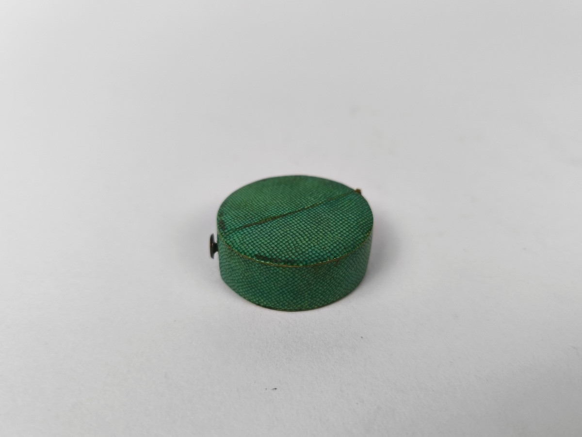 Very Small Shagreen Case / Case With A Stone Seal Engraved With Mary. Late 18th Century-photo-3