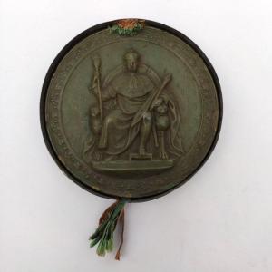 Tiolier: Large Wax Seal With The Arms Of France, Louis XVIII Period. 