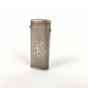 Precious Pyrogen In Gold And Sterling Silver Guilloché. Matchbox. 19th - 20th